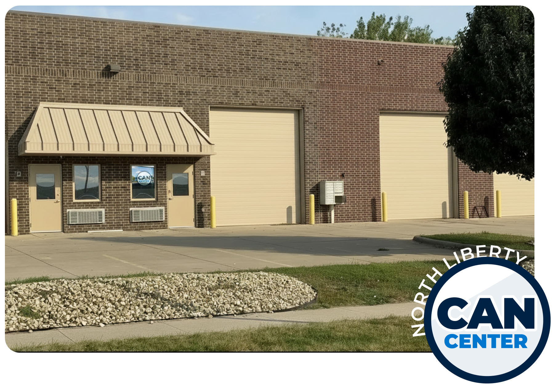 North Liberty Can Center building storefront at 760 Nathan Ave